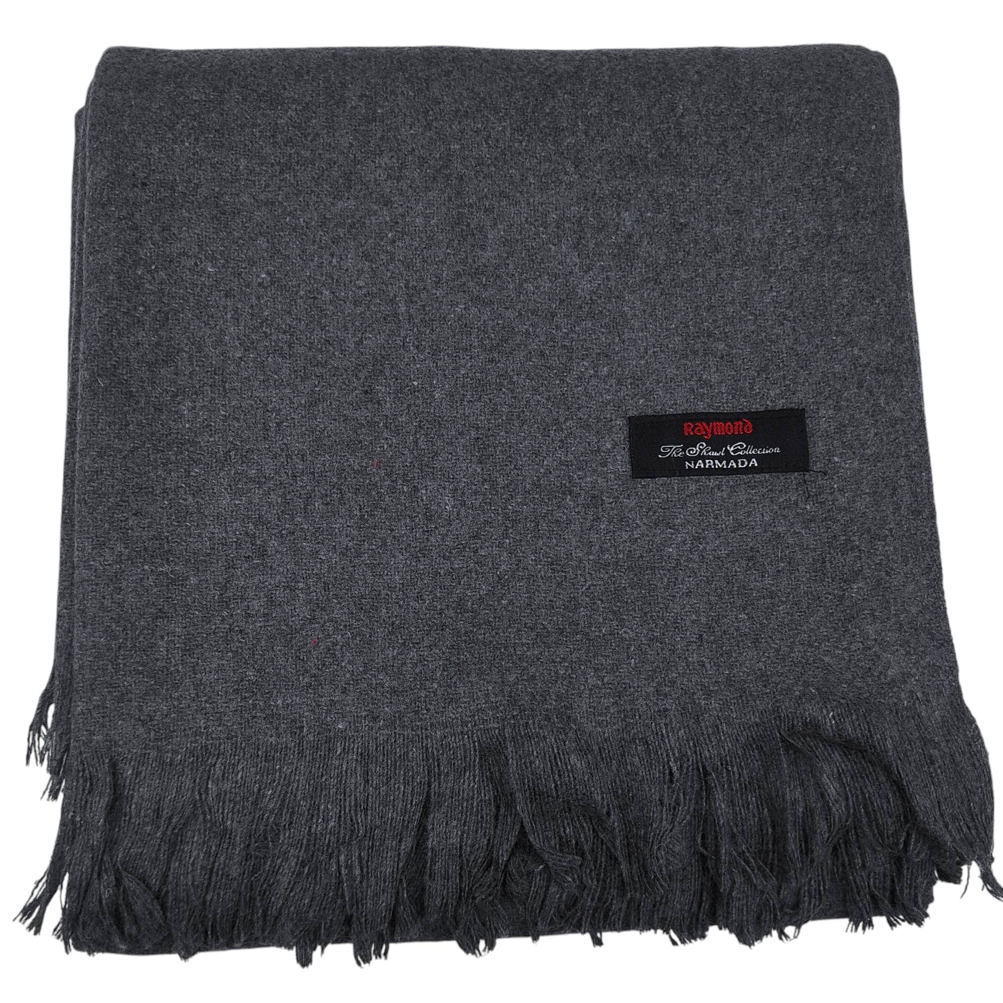 Raymond woollen Narmada Thick Shawl Lohi premium Quality Colour Dark Grey